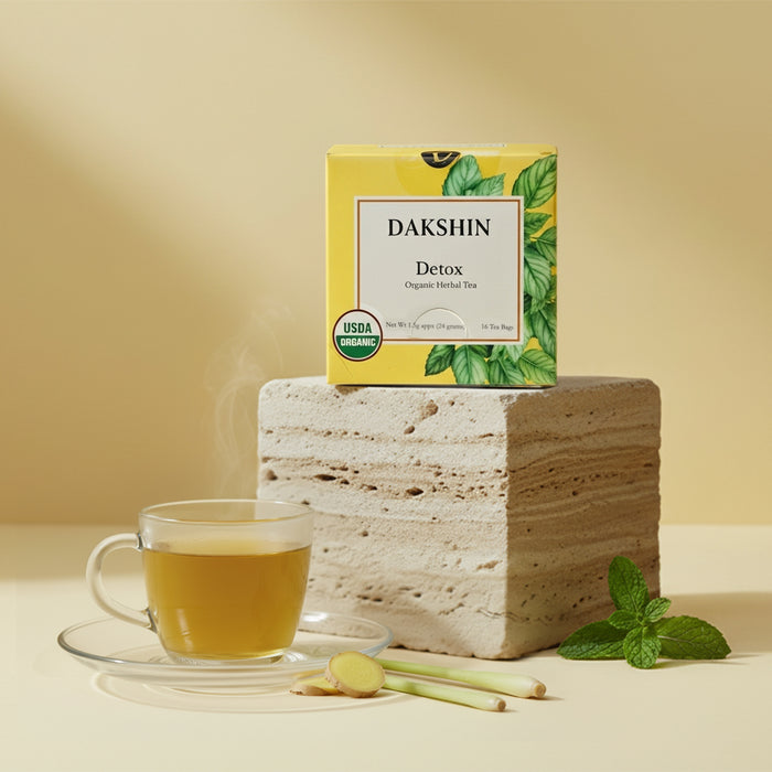 Cleanse & Renew Organic Detox Tea by Dakshin with natural herbs for cleansing