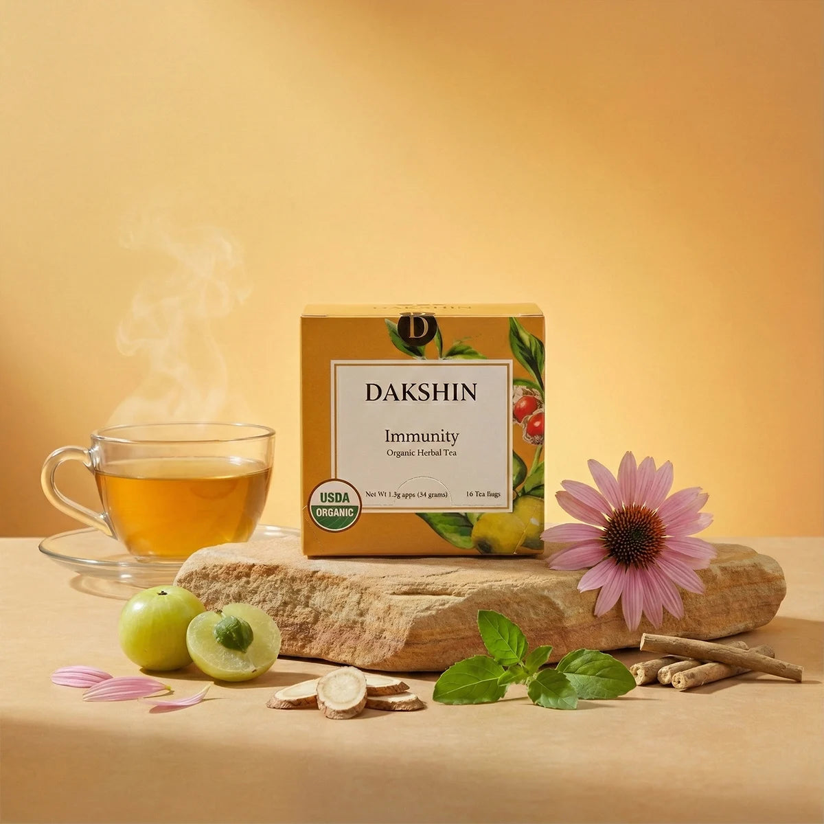 Immune Boost Organic Immunity Tea by Dakshin with natural herbs and spices
