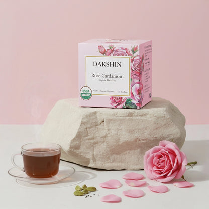 Rose Cardamom Tea | Order Dakshin Floral Infusion Online Rose Cardamom Tea | Order Dakshin Floral Infusion Online