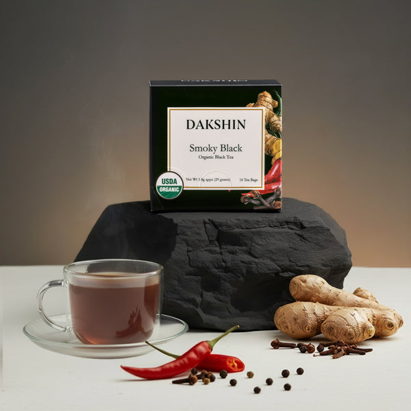 Bold & Aromatic Smoky Black Tea by Dakshin with natural spices for a rich flavor