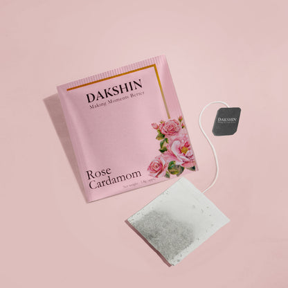 Organic Rose & Cardamom Tea - Calm Digestive by Dakshin