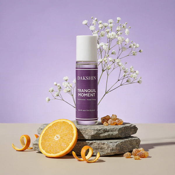 Dakshin Tranquil Moment essential oil for stress with calming natural ingredients
