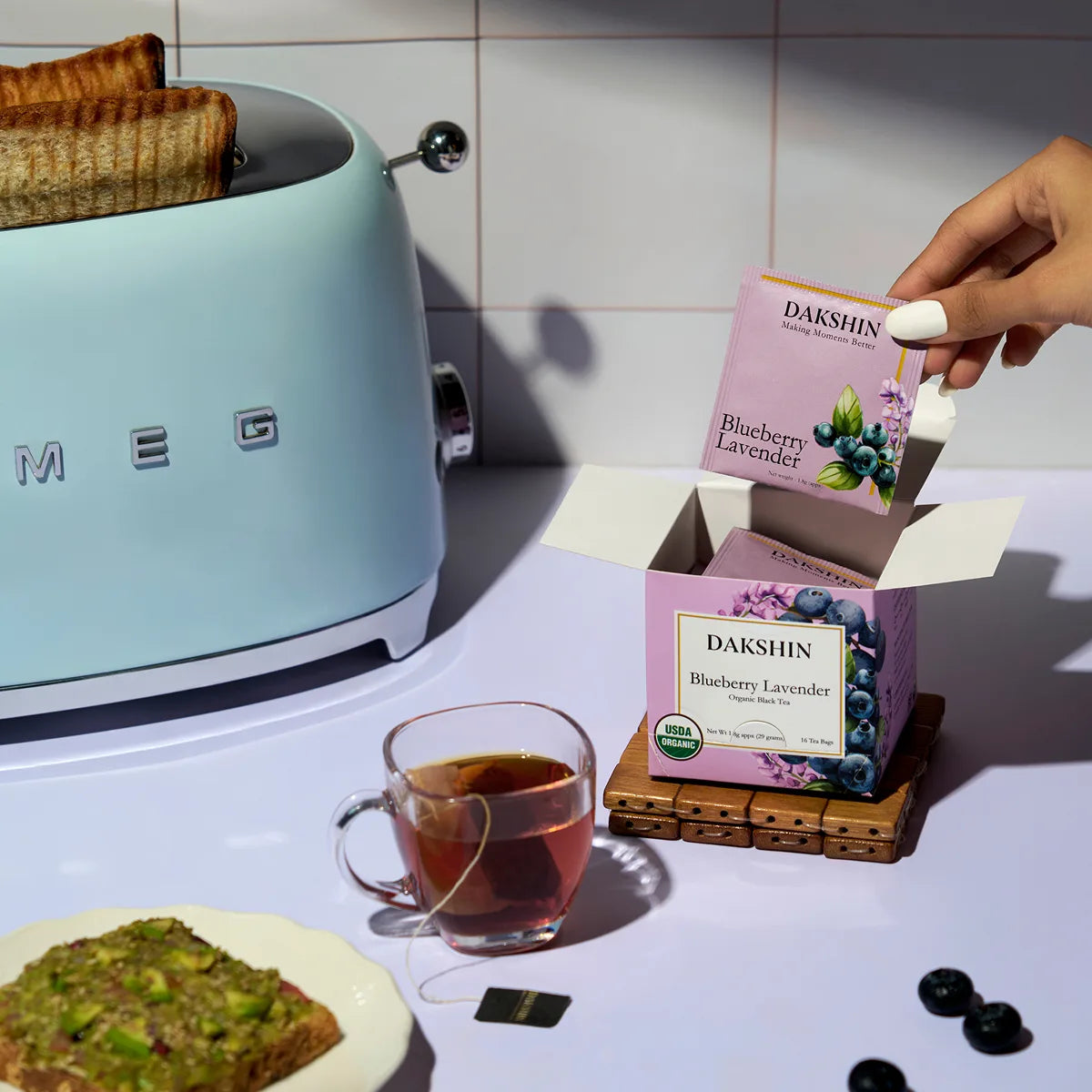Organic Blueberry Lavender Tea - Antioxidant by Dakshin