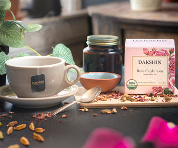 Organic Rose & Cardamom Tea - Calm Digestive by Dakshin