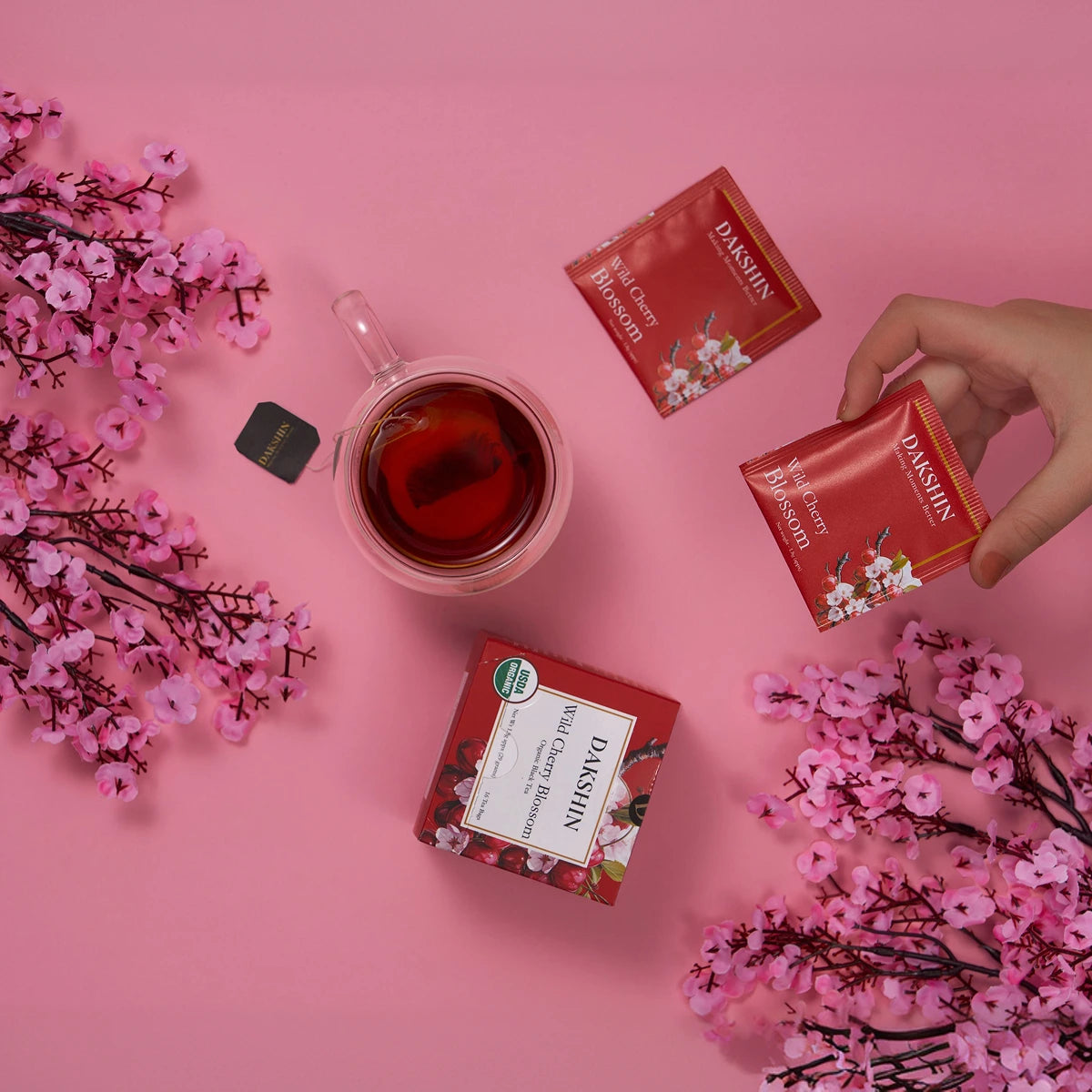 Organic Wild Cherry Blossom Tea - Wellness by Dakshin